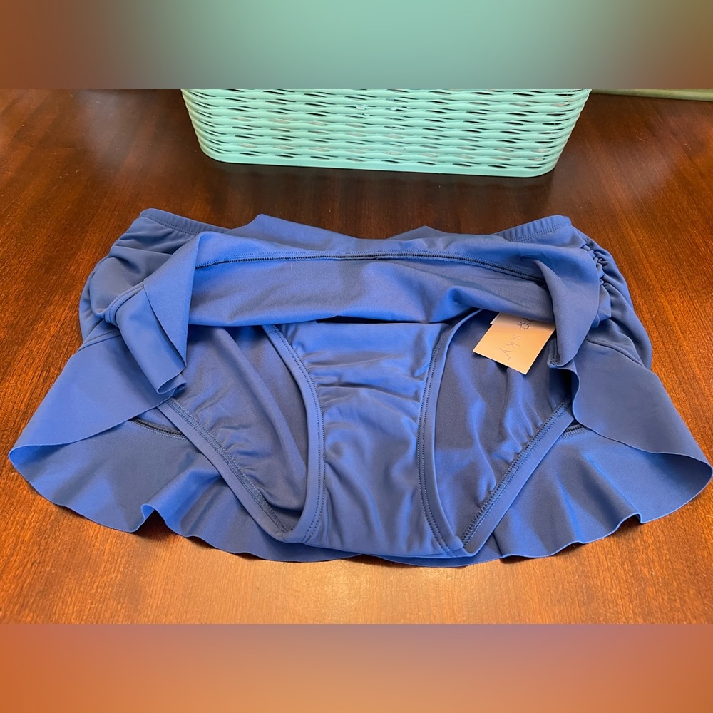 NWT Indigo Sky Academy Missy Ruffle Skirted Bottom Blue Tide - Picture 2 of 7